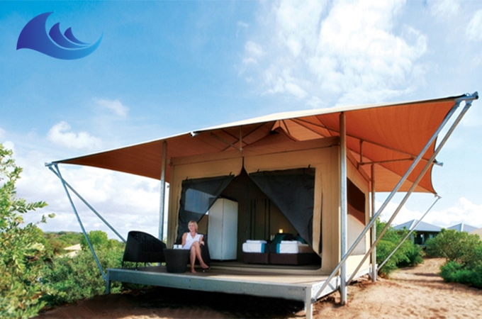 Hotel de luxo em tenda
